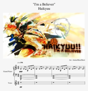 "i'm A Believer" Haikyuu Sheet Music Composed By Arr - Haikyuu Wallpaper Hinata #1642098