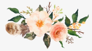 Bloom Pink Frame Flower Border Flowers White Bouquet - Flower Antler Baby Shower #1643685