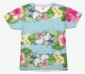 Hibiscus Lei Aloha Hawaiian T Shirt For Him & Her - T-shirt #1643782