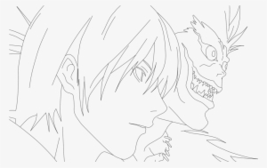Light Yagami Y Ryuk By Elgranl On Deviantart - Line Art #1643899