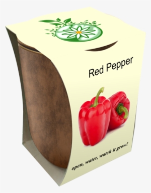 Red Peppers - Green Usa Bamboo Fiber Jar, Indoor/outdoor Grow Kit, #1644149