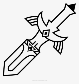 Master Sword Coloring Page - Imagens De Espadas De Fogo Para Colorir #1644775
