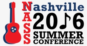 Logo Showing A Guitar With Tri-stars That Says Nass - Nashville #1645245