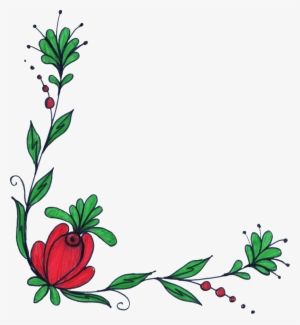 Corner Flower Drawing At Getdrawings - Creative Artistic Border Designs #1645287
