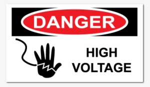Danger High Voltage Stickers - Electrical Safety Sign Board #1645431