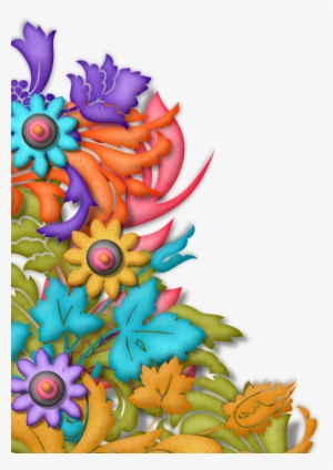 Rusty Alpha And Floral Corner Hg Designs - Clip Art #1645858