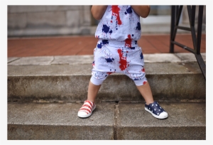 Red & Blue Paint Splash - Harem Pants #1645907