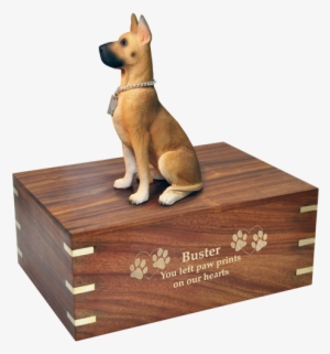 Dog Urn For Great Dane Shown Engraved In Gold - Dog #1646223