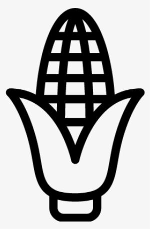 Corn Cob Vector - Corn Vector Black And White #1646762