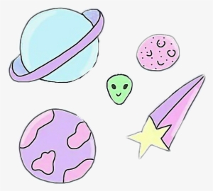 Clip Black And White Misspersonality Cute Kawaii Alien - Cute Kawaii A Planet #1647005