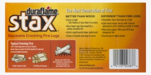 Duraflame® Stax® Stackable Crackling Firelogs Indoor-outdoor, - Duraflame Stix Multi Use Firestarters 4/12/2.5oz #1647884