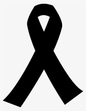Pix For Cancer Ribbons Outline - Black Ribbon Mourning Png #1647946