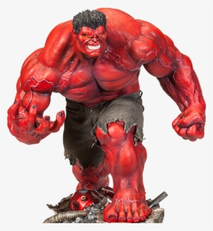 Red Hulk Transparent By Davidbksandrade On Deviantart - Gray Hulk Marvel Premium Format Figure #1648996