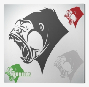 Vector Illustration Canvas Print • Pixers® • We Live - Gorilla #1649225