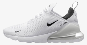 Nike Air Max 270 Triple White All Black Swoosh Running - Nike Air Max 270 White #1649356