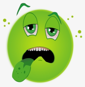 Smiley Clipart Sick - Green Sick Face Clipart #1649928