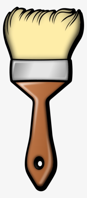 Graphic Transparent Stock Clip Art Black And White - Paint Brush Cut Out #1650116