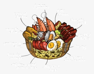 Png Black And White Download Brunch Clipart Supper - Fat Rice #1650757