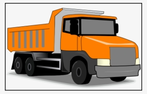 Clip Royalty Free Orange Truck - Orange Truck Clipart #1651655