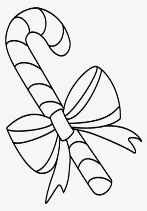 Candy Cane Picture - Candy Cane To Colour #1652653