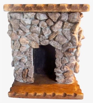 Wonderful Vintage Rustic For Your Dollhouse Sold - Fireplace Rustic Png #1652800