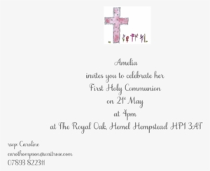 Pink Cross Flowers - First Communion #1653264