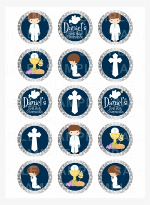 First Holy Communion Edible Cupcake Toppers - First Communion Cupcake Toppers #1653292