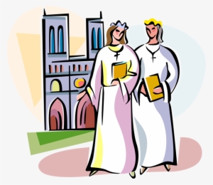 Vector Illustration Of Roman Catholic Girls In France #1653539