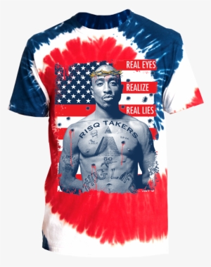 "tupac" Real Eyes Realize Real - Port & Company-essential Tie-dye Tee-pc147 #1653574