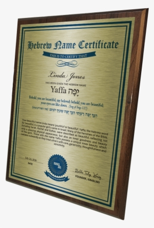 Hebrew Name Plaques - Gold #1653616