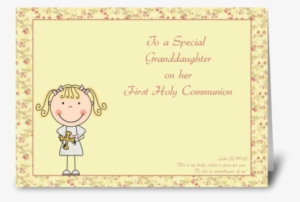 Congrats, Holy Communion, Granddaughter Greeting Card - Granddaughter Greeting Card #1653639