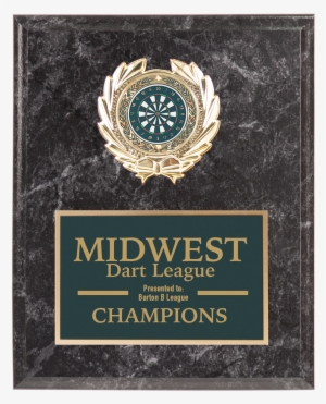 Black Marble Finish Plaque With Insert #1653879