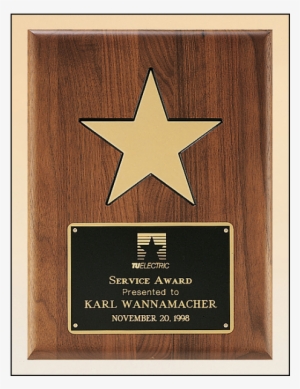 Solid American Walnut Plaque With Black Recessed Area - North Mariana Islands Flag #1653901