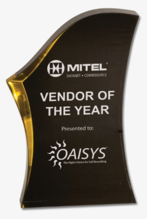 Acrylic Awards - 8" Black/gold Luminary Surge Acrylic Award - Brand #1654092