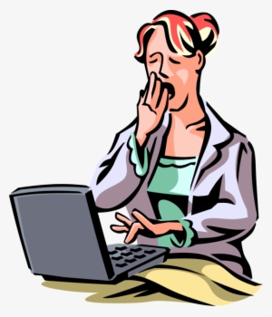 19 Tired Clip Black And White Tired Office Worker Huge - Woman Working #1654185