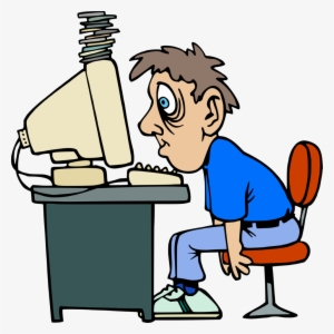 Office Worker Image - Computer User Clipart #1654380