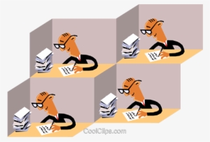 Office Worker Royalty Free Vector Clip Art Illustration - Basket Exercise #1654466