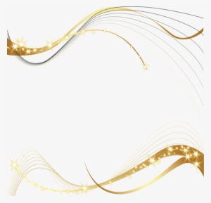 Gold Border Decor Frame Stars Birthday Christmas Party - Gold Silk Png #1655231