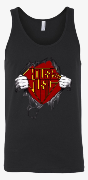 House Music Superman Inspired Ripped Tank Top - Pink Zebra Women's Tees #1655615