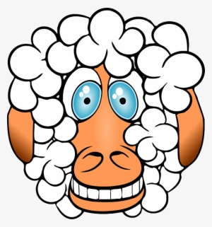 Sheep Blue Eyes - Crazy Sheep Cartoon #1656023