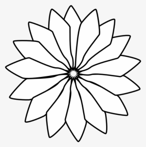 Black White Line Art Flower Valentine Png 46 K Red - Floral Design #1656825