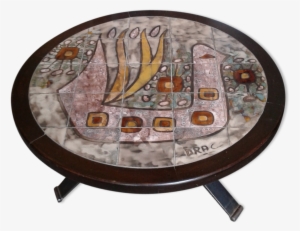 Table Basse Vallauris A Décor D 'oiseau Signée Drac - Vallauris #1657041 Table Basse Vallauris A Décor D 'oiseau Signée Drac - Vallauris #1657041