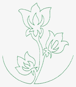 Continuous Single Line Quilting Flowers 6×10 - Single Line Embroidery Designs #1657083