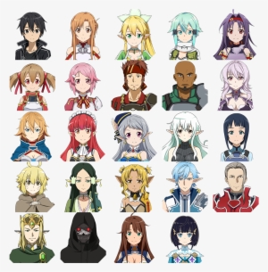 Click For Full Sized Image Character Portraits - Sword Art Online Memory Defrag #1657966