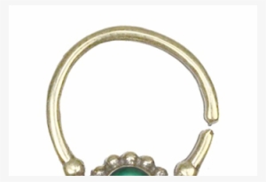 Septum Piercing Fake Nose Ring Spiral Arch Abalone #1659051