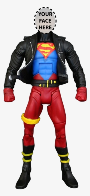 Superboy 6" All-vinyl Figure With Your Face - Dc Universe Superboy #1659126