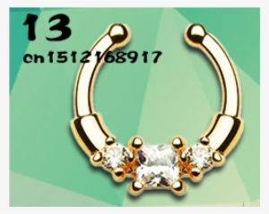 Taffstyle Septum Fake Nasenpiercing Schmuck 3 Kristalle #1660221