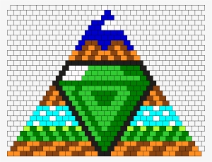 Sonic Chaos Emerald Bikini Bead Pattern - Chaos Emerald En Perles #1660223