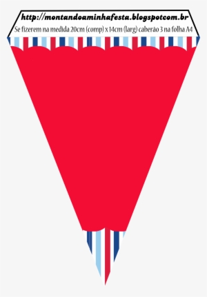 Nautical Blue And Red Free Printable Party Kit - Banderin Rojo Para Imprimir #1660578