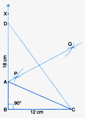 Then, Abc Is The Required Right Triangle - Construct A Right Triangle Whose Base Is 12cm And Sum #1661023